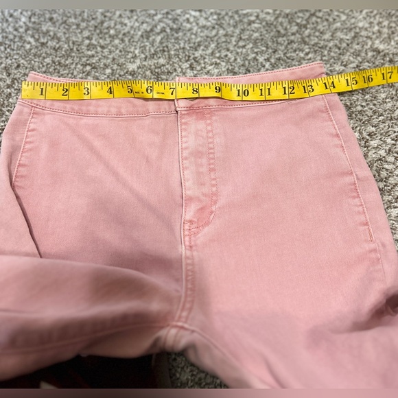 Free People Just Float On Flare Wide Leg High Rise Jeans  90’s Pink Size 26 - Picture 6 of 15